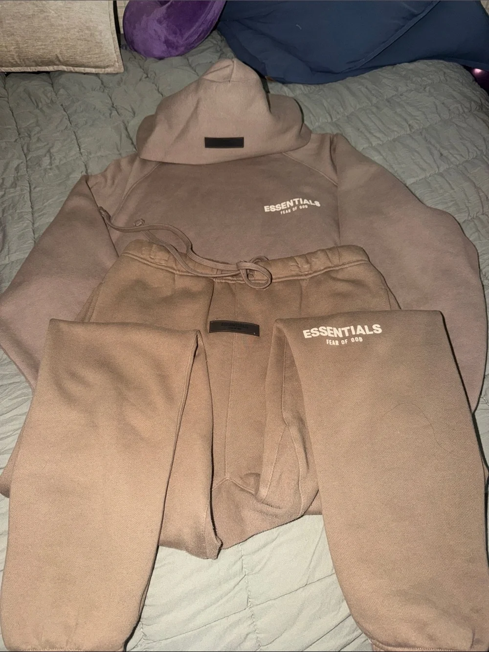Essentials Olive Hoodie and Sweatpants Set